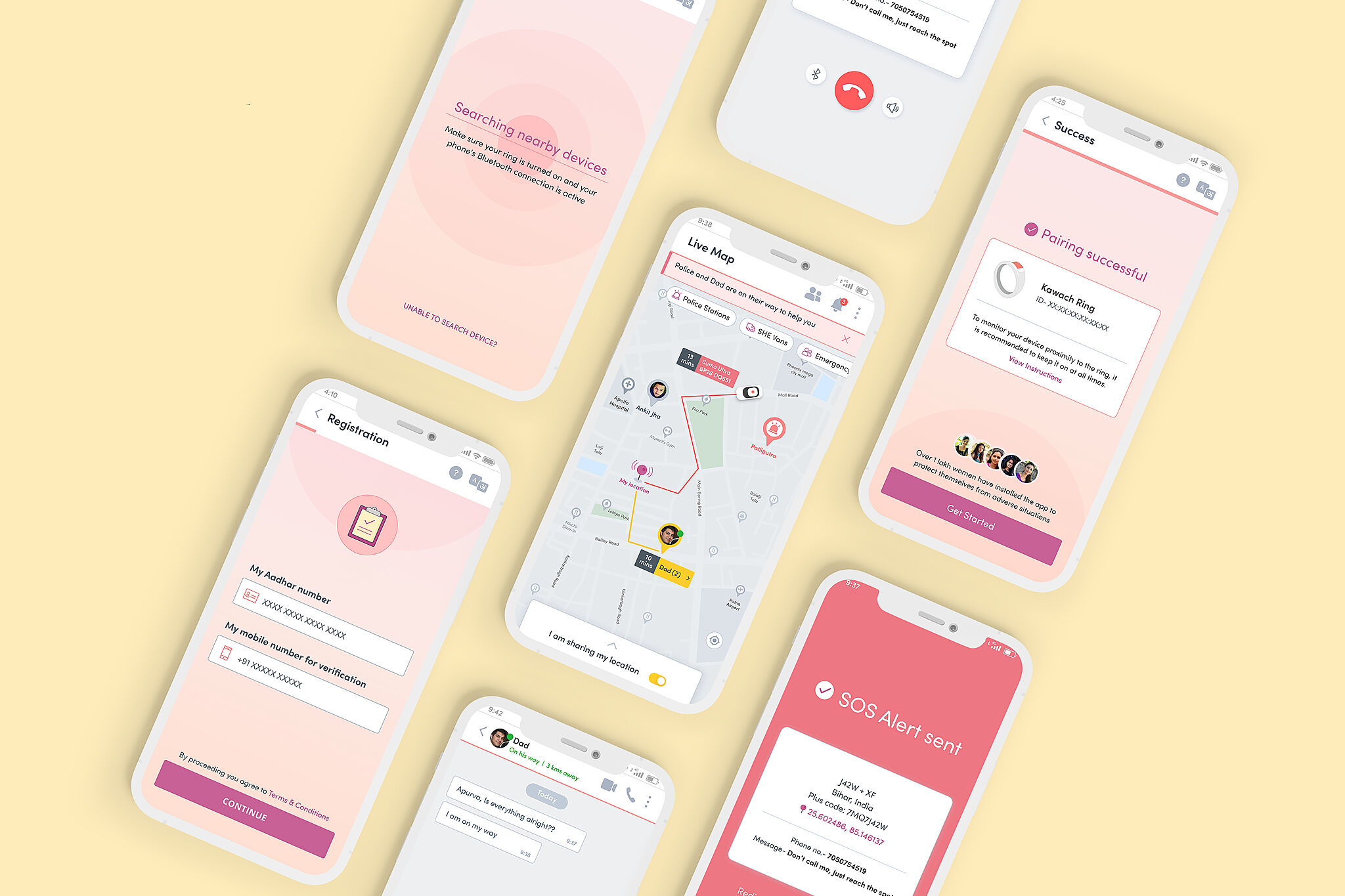 Indigo Design Award: Kawach App design