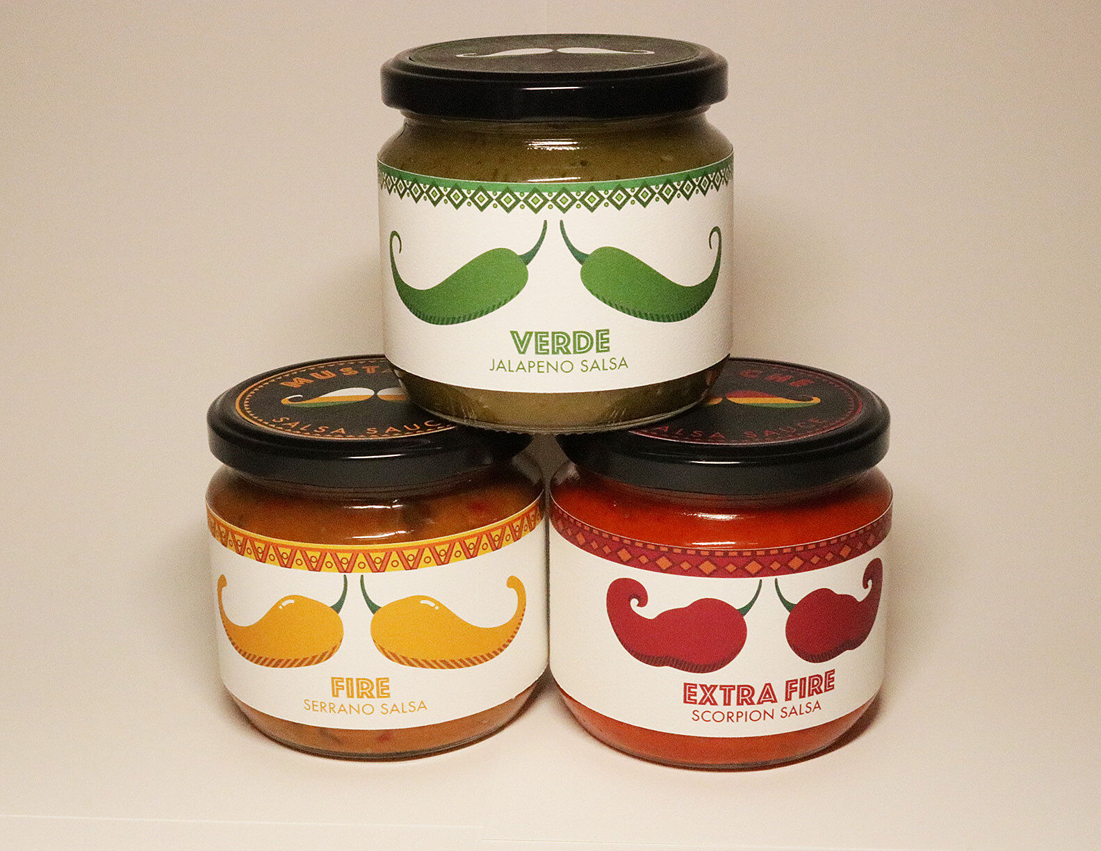 Mustache Salsa Sauce Packaging Indigo Award winner 2018